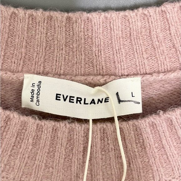 Everlane The Coccoon Crew Sweater In Plush Cotton Wool Alpaca Pink NWT - Picture 9 of 14